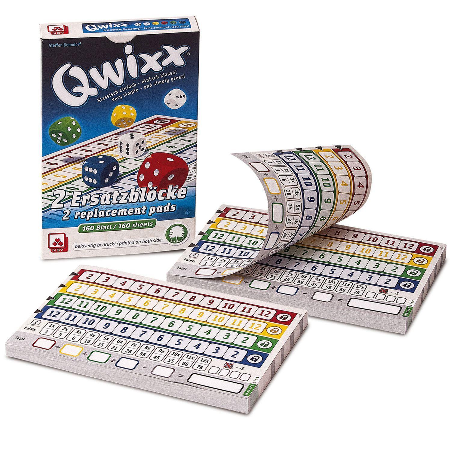 Bild: 4012426830259 | Qwixx - Natureline - Ersatzblöcke | Nürnberger Spielkarten Verlag