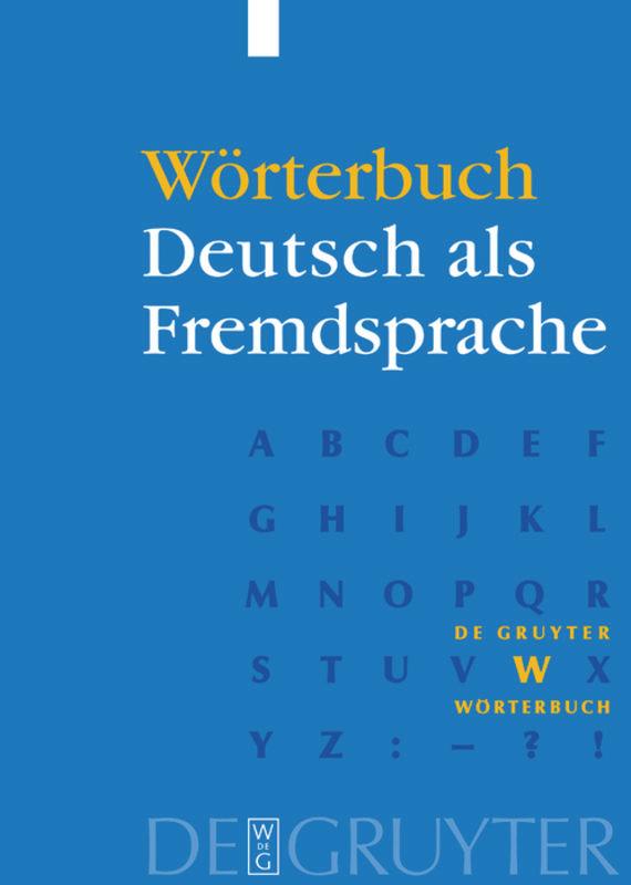 Cover: 9783110164077 | Wörterbuch Deutsch als Fremdsprache | Günter Kempcke | Taschenbuch