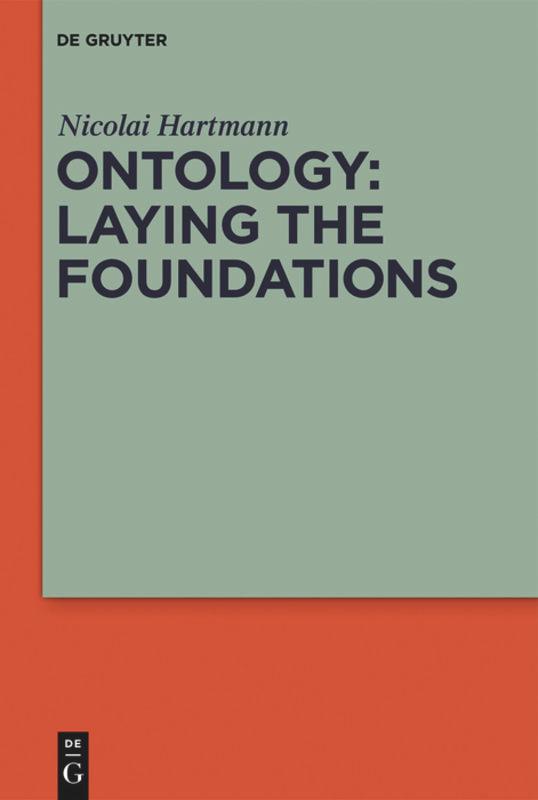 Cover: 9783110626292 | Ontology: Laying the Foundations | Nicolai Hartmann | Taschenbuch