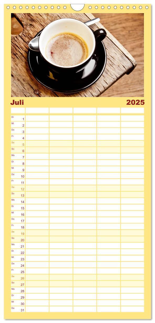 Bild: 9783457126325 | Familienplaner 2025 - KAFFEE 2025 mit 5 Spalten (Wandkalender, 21 x...