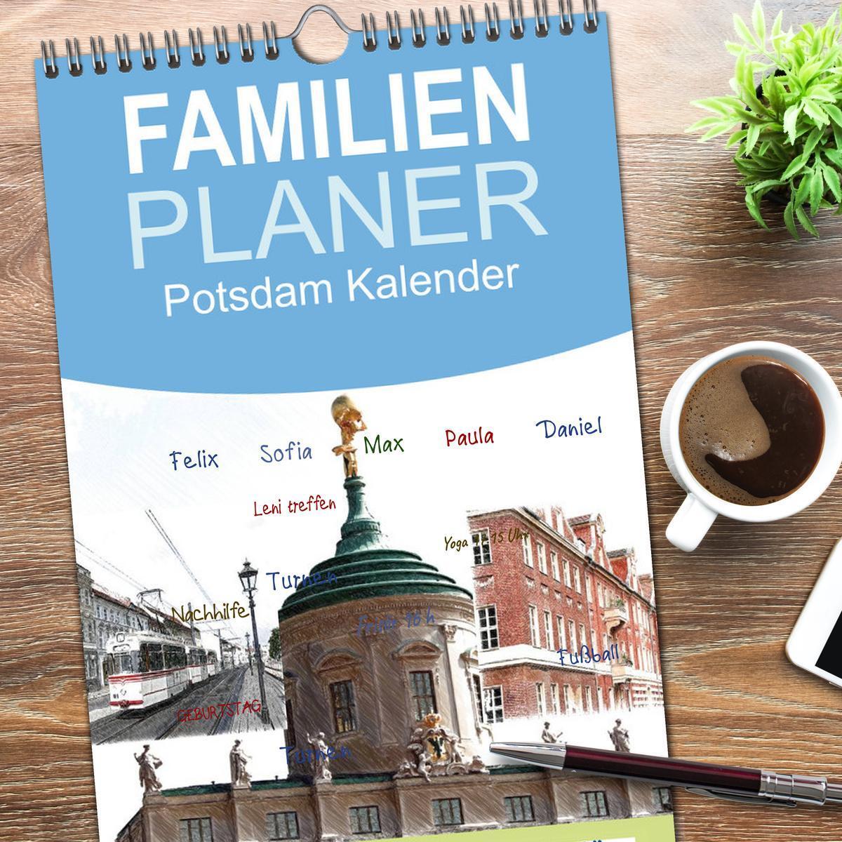 Bild: 9783457118412 | Familienplaner 2025 - Potsdam Kalender mit 5 Spalten (Wandkalender,...