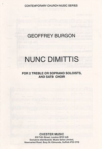 Cover: 9780711968196 | Nunc Dimittis | Geoffrey Burgon | Chorpartitur | 1993 | Chester Music