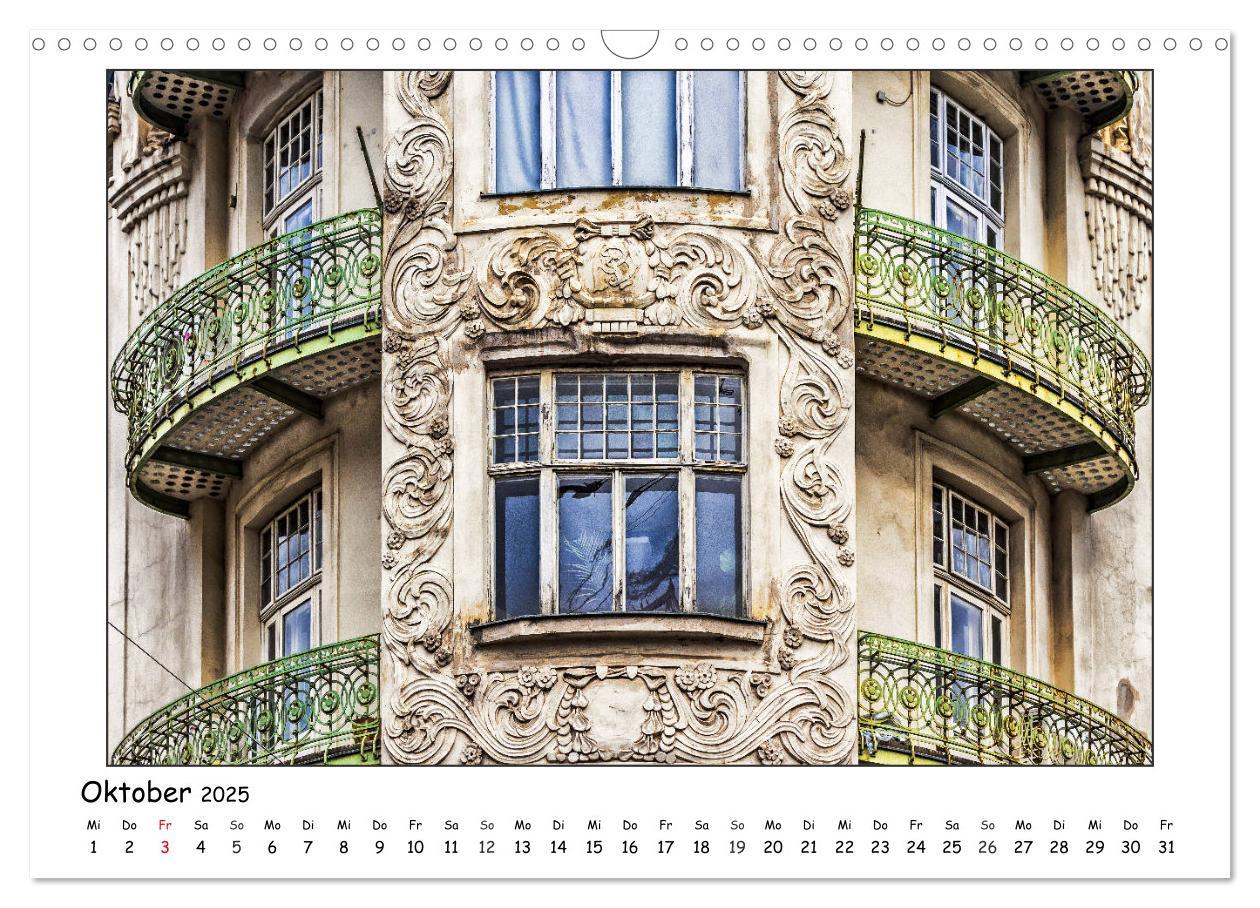 Bild: 9783435255566 | Wiener Jugendstil-Fassaden (Wandkalender 2025 DIN A3 quer),...