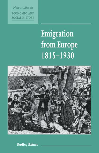 Cover: 9780521557832 | Emigration from Europe 1815 1930 | Dudley Baines | Taschenbuch | 2009