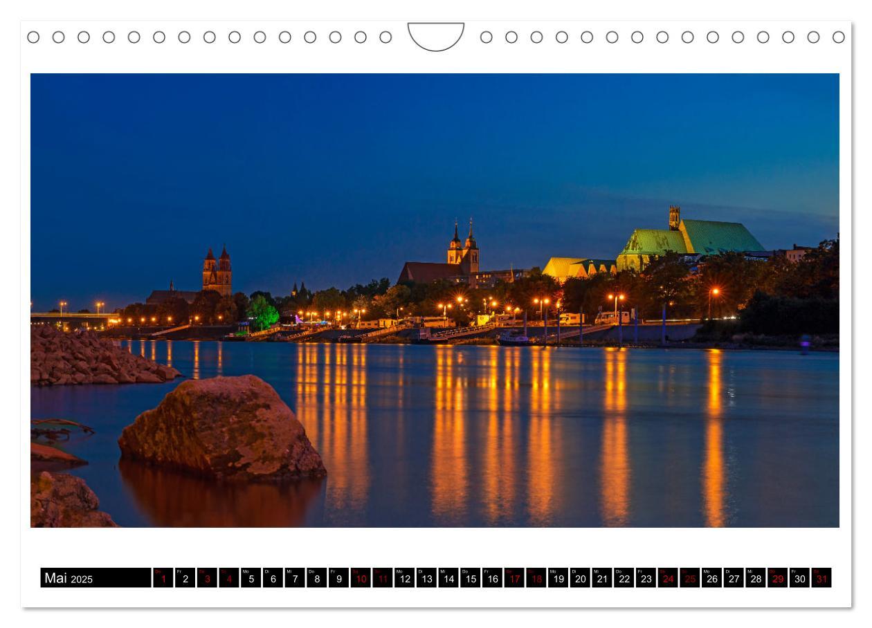 Bild: 9783435091577 | Magdeburg zur blauen Stunde (Wandkalender 2025 DIN A4 quer),...