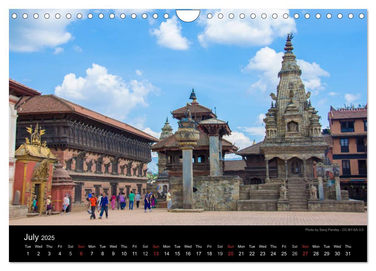 Bild: 9781325961962 | Monuments of Nepal 2025 (Wall Calendar 2025 DIN A4 landscape),...