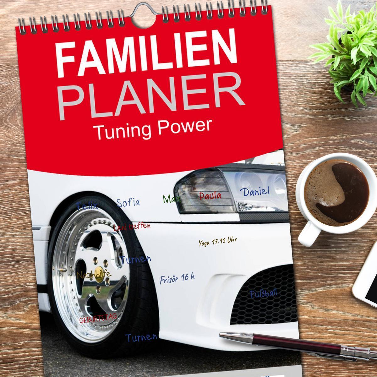 Bild: 9783457115619 | Familienplaner 2025 - Tuning Power mit 5 Spalten (Wandkalender, 21...