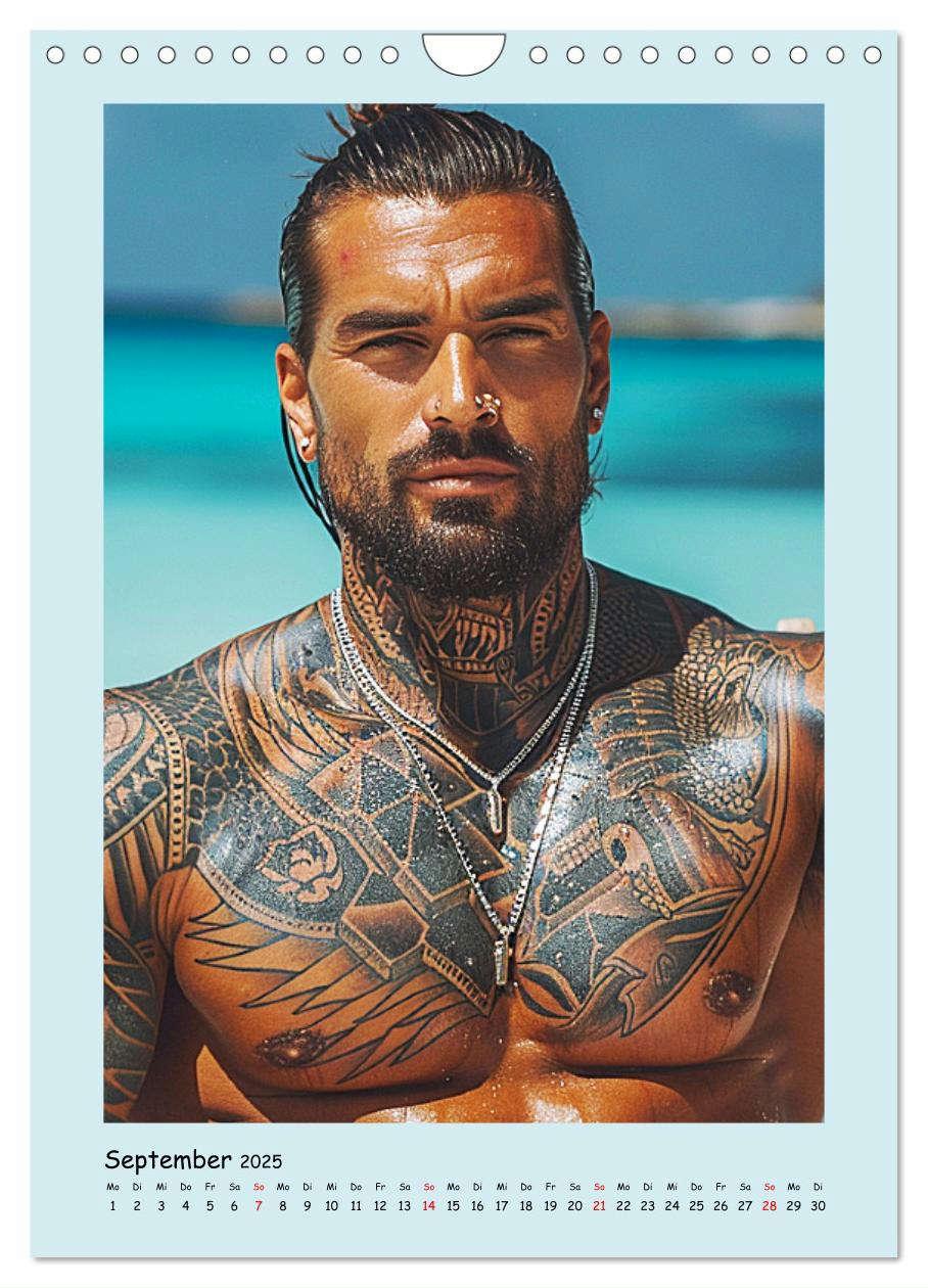 Bild: 9783457129623 | Tatoo-Boys. Coole Jungs am Meer (Wandkalender 2025 DIN A4 hoch),...