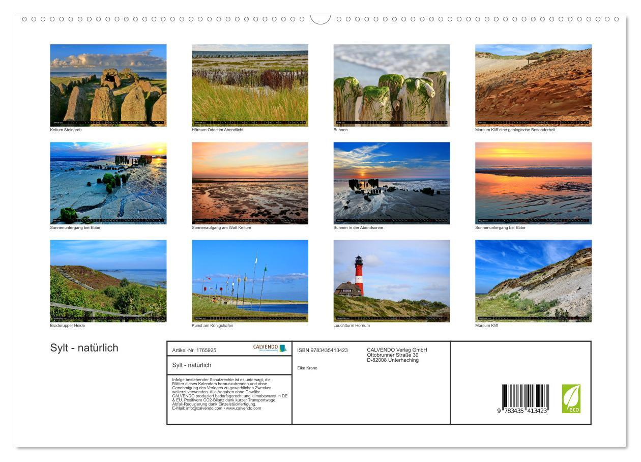 Bild: 9783435413423 | Sylt - natürlich (hochwertiger Premium Wandkalender 2025 DIN A2...