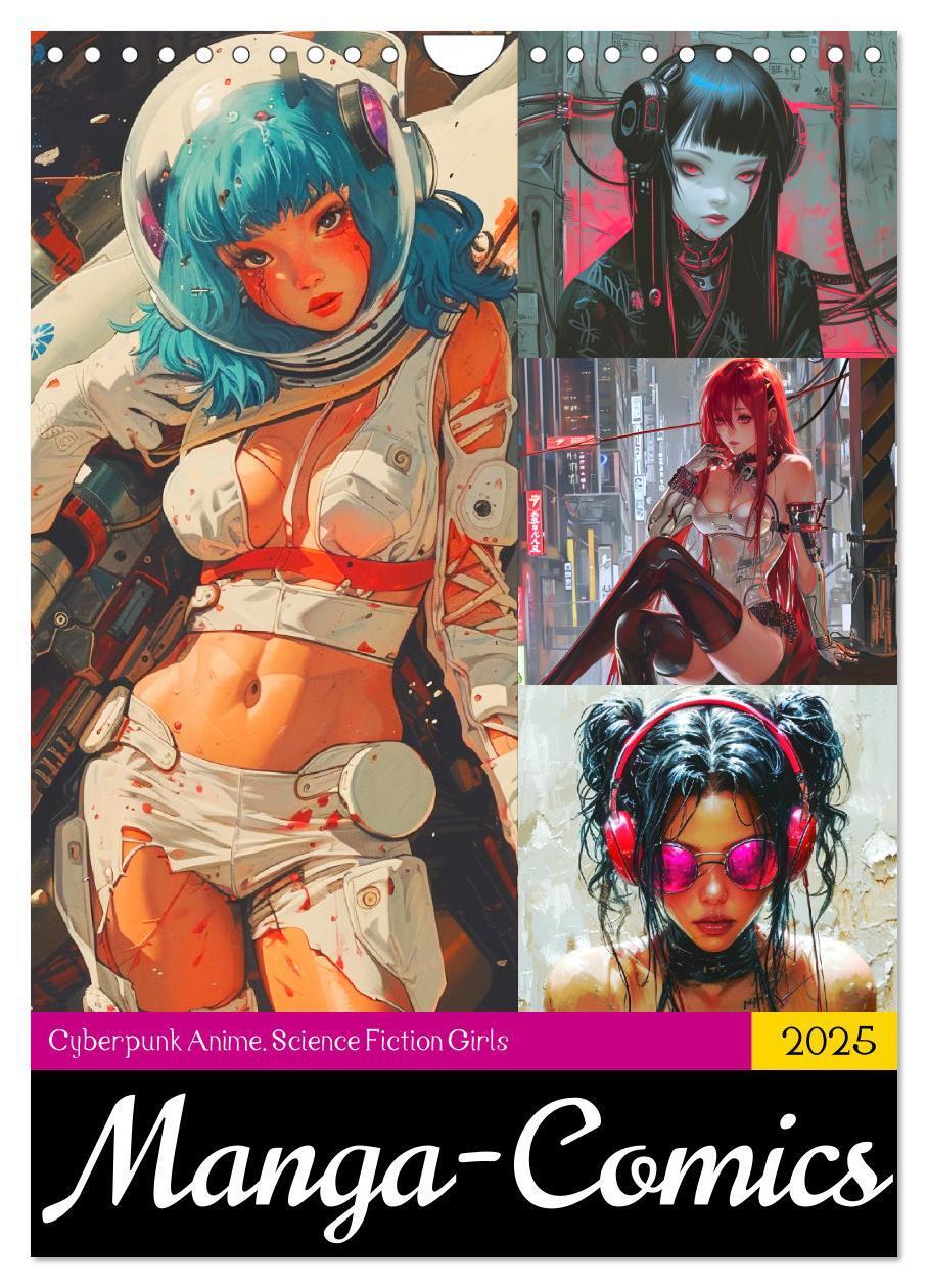 Cover: 9783383812798 | Manga-Comics. Cyberpunk Anime. Science Fiction Girls (Wandkalender...