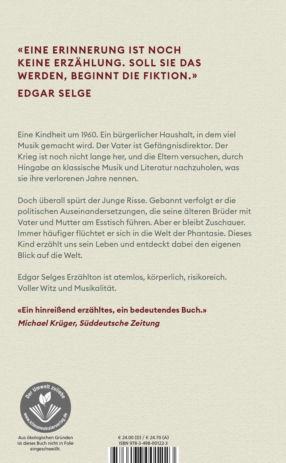 Rückseite: 9783498001223 | Hast du uns endlich gefunden | Edgar Selge | Buch | Deutsch | 2021