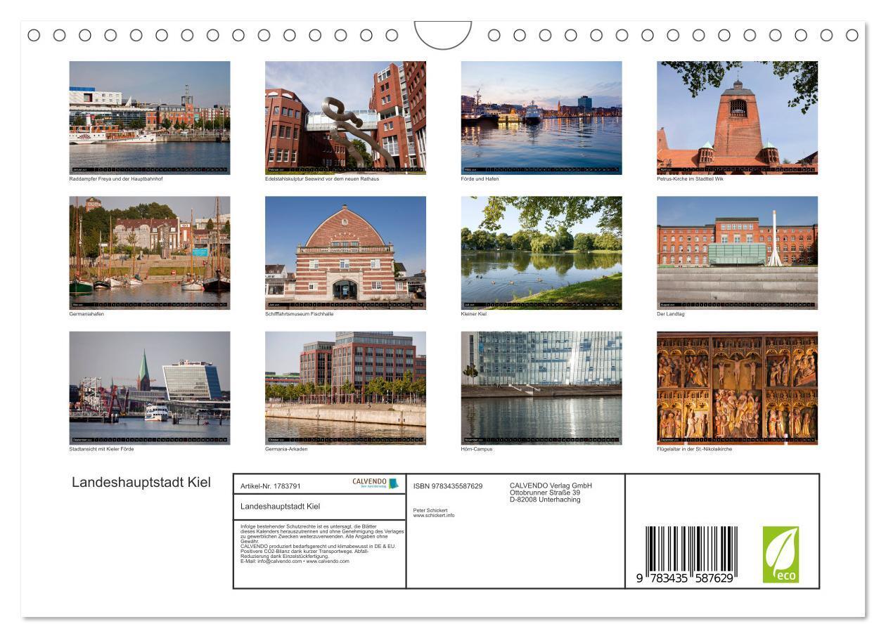 Bild: 9783435587629 | Landeshauptstadt Kiel (Wandkalender 2025 DIN A4 quer), CALVENDO...