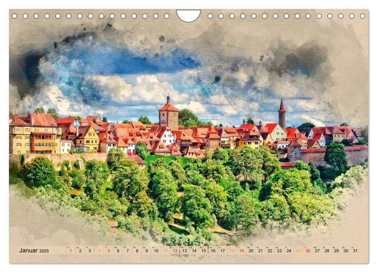 Bild: 9783435410132 | Romantische Städte - Rothenburg ob der Tauber (Wandkalender 2025...