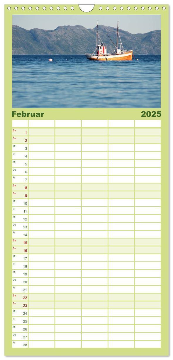 Bild: 9783457115435 | Familienplaner 2025 - Norwegen mit 5 Spalten (Wandkalender, 21 x 45...