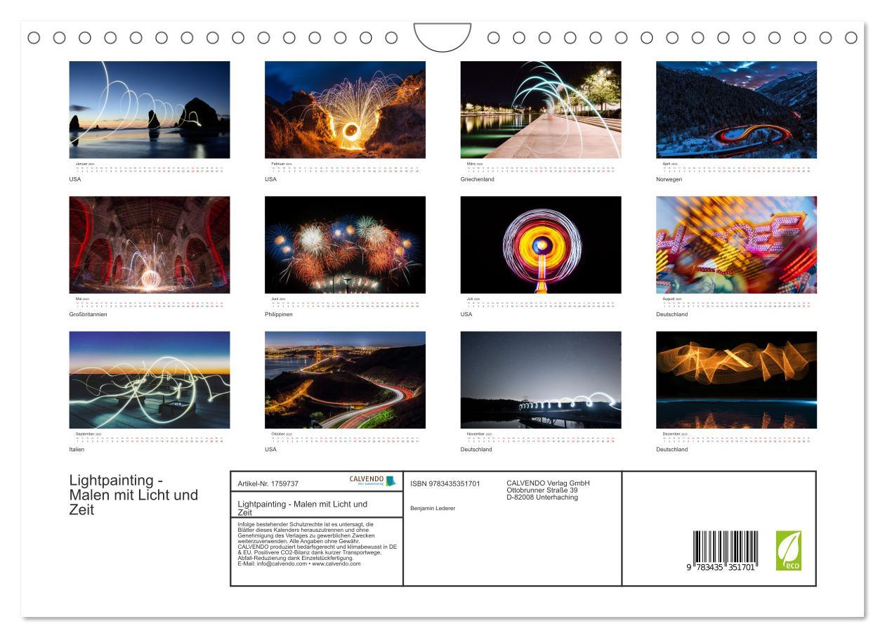 Bild: 9783435351701 | Lightpainting - Malen mit Licht und Zeit (Wandkalender 2025 DIN A4...