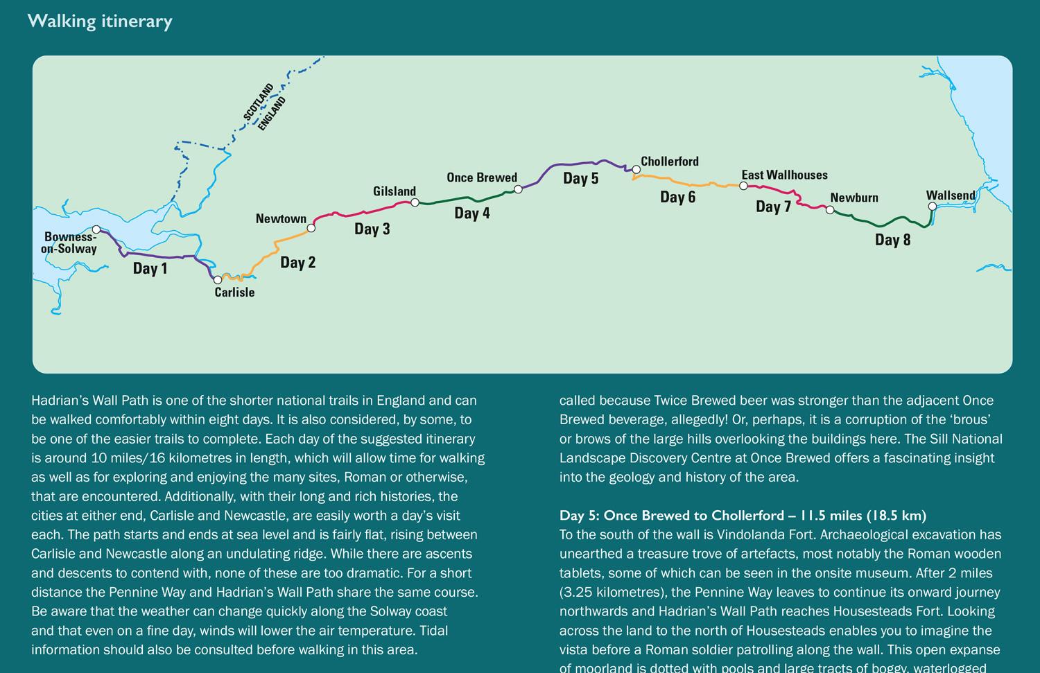 Bild: 9780008602987 | Hadrian's Wall Path National Trail Map | Collins Maps | (Land-)Karte