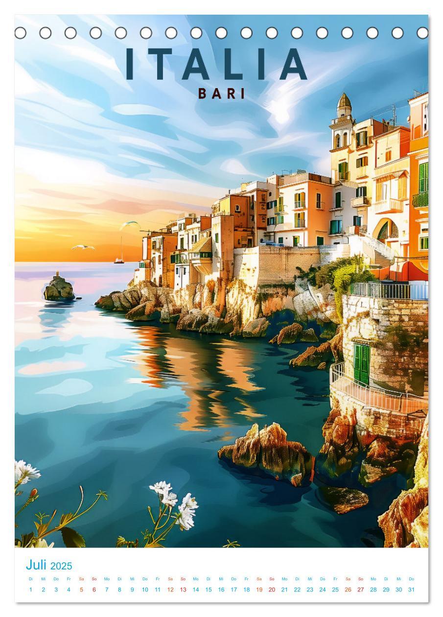 Bild: 9783457130339 | Italien - Old School Poster Style (Tischkalender 2025 DIN A5 hoch),...