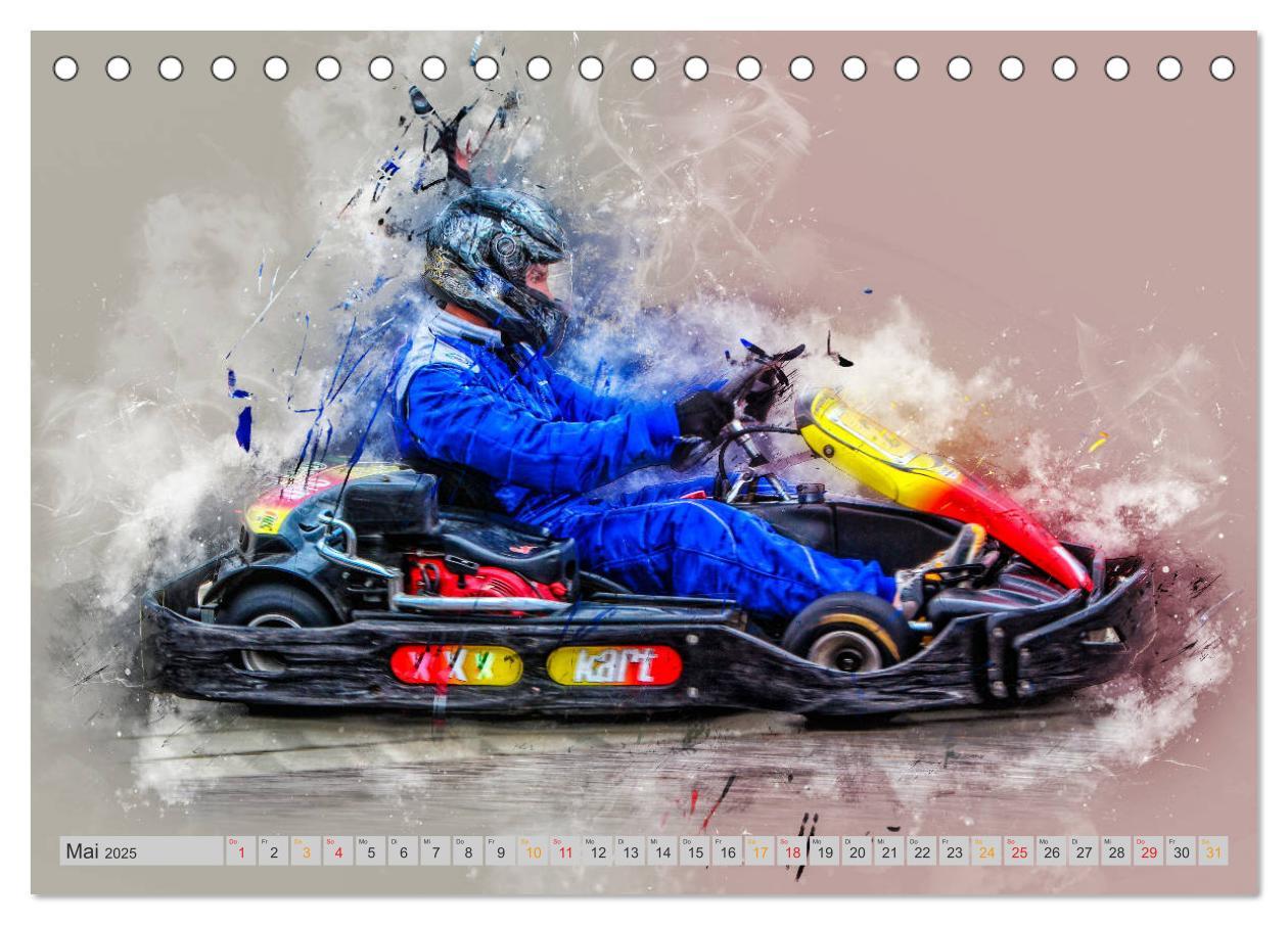 Bild: 9783435386161 | GoKart - extrem cool (Tischkalender 2025 DIN A5 quer), CALVENDO...