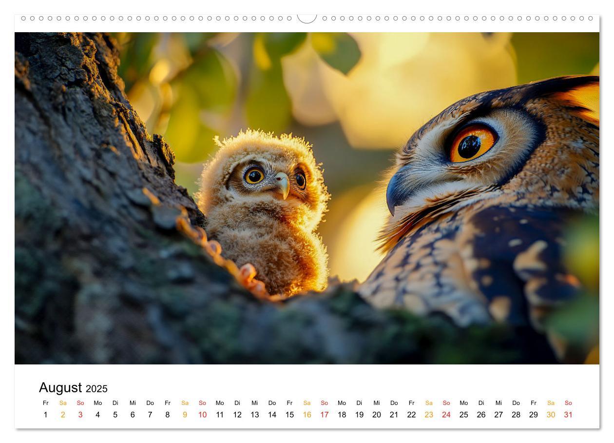 Bild: 9783457232729 | Im Reich der Eulen (Wandkalender 2025 DIN A2 quer), CALVENDO...