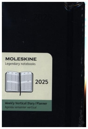 Cover: 8056999270483 | Moleskine Wochenalender Vertikal P/A6 Schwarz 2025 | Kalender | 144 S.