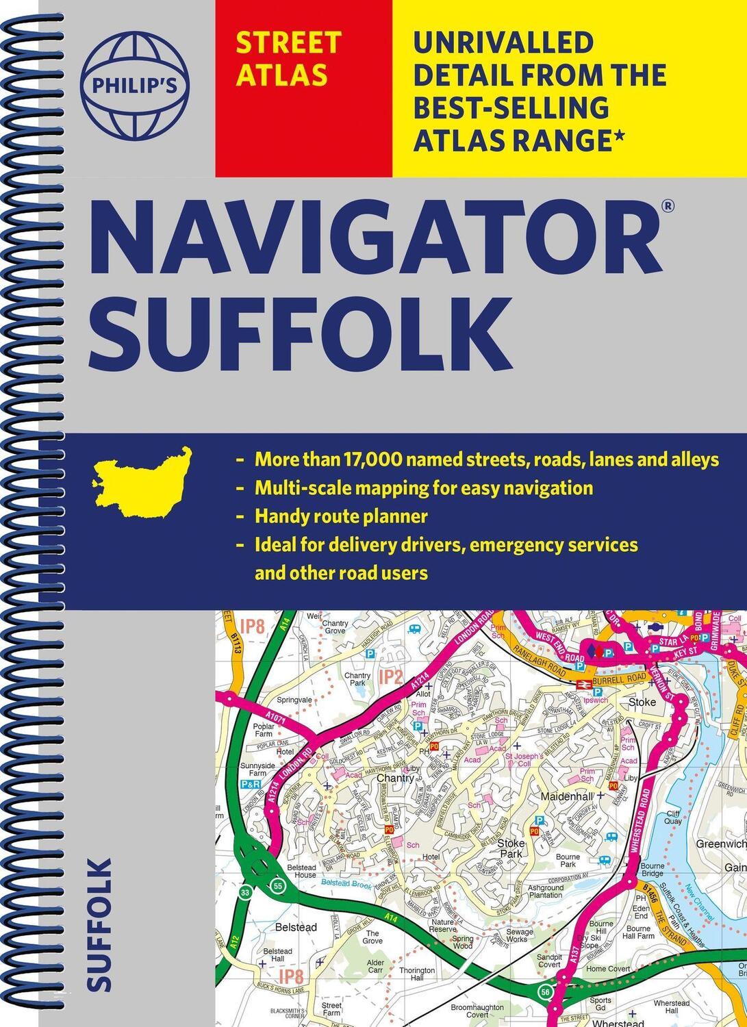 Cover: 9781849076357 | Philip's Navigator Street Atlas Suffolk | Philip'S Maps | Taschenbuch