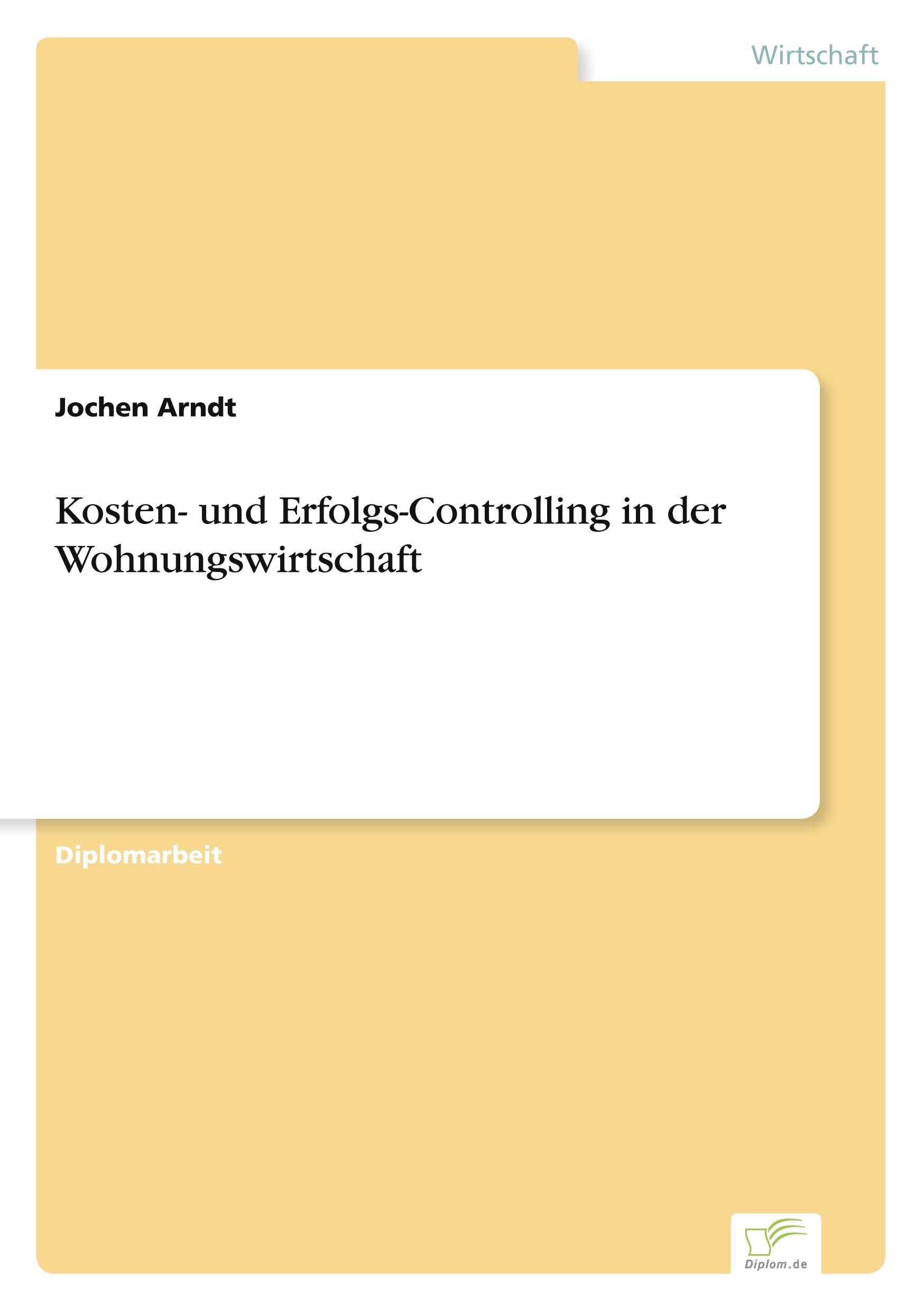 Cover: 9783838669090 | Kosten- und Erfolgs-Controlling in der Wohnungswirtschaft | Arndt