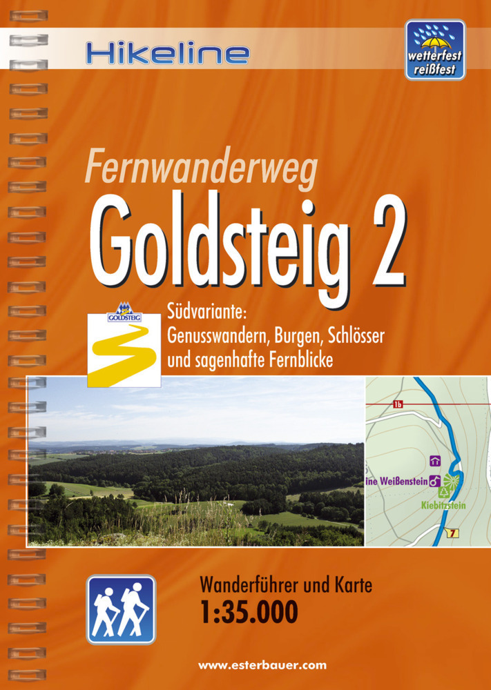 Cover: 9783850005234 | Hikeline Wanderführer Fernwanderweg Goldsteig. Tl.2 | Verlag | Buch