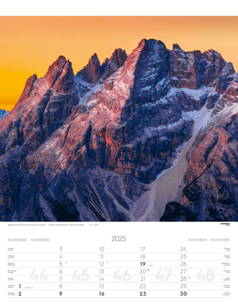 Bild: 9788868397395 | Weltnaturerbe Dolomiten Kalender 2025 | Athesia-Tappeiner Verlag