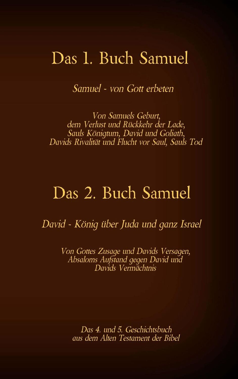 Cover: 9783740782504 | Das 4. und 5. Geschichtsbuch aus dem Alten Testament der Bibel | Buch