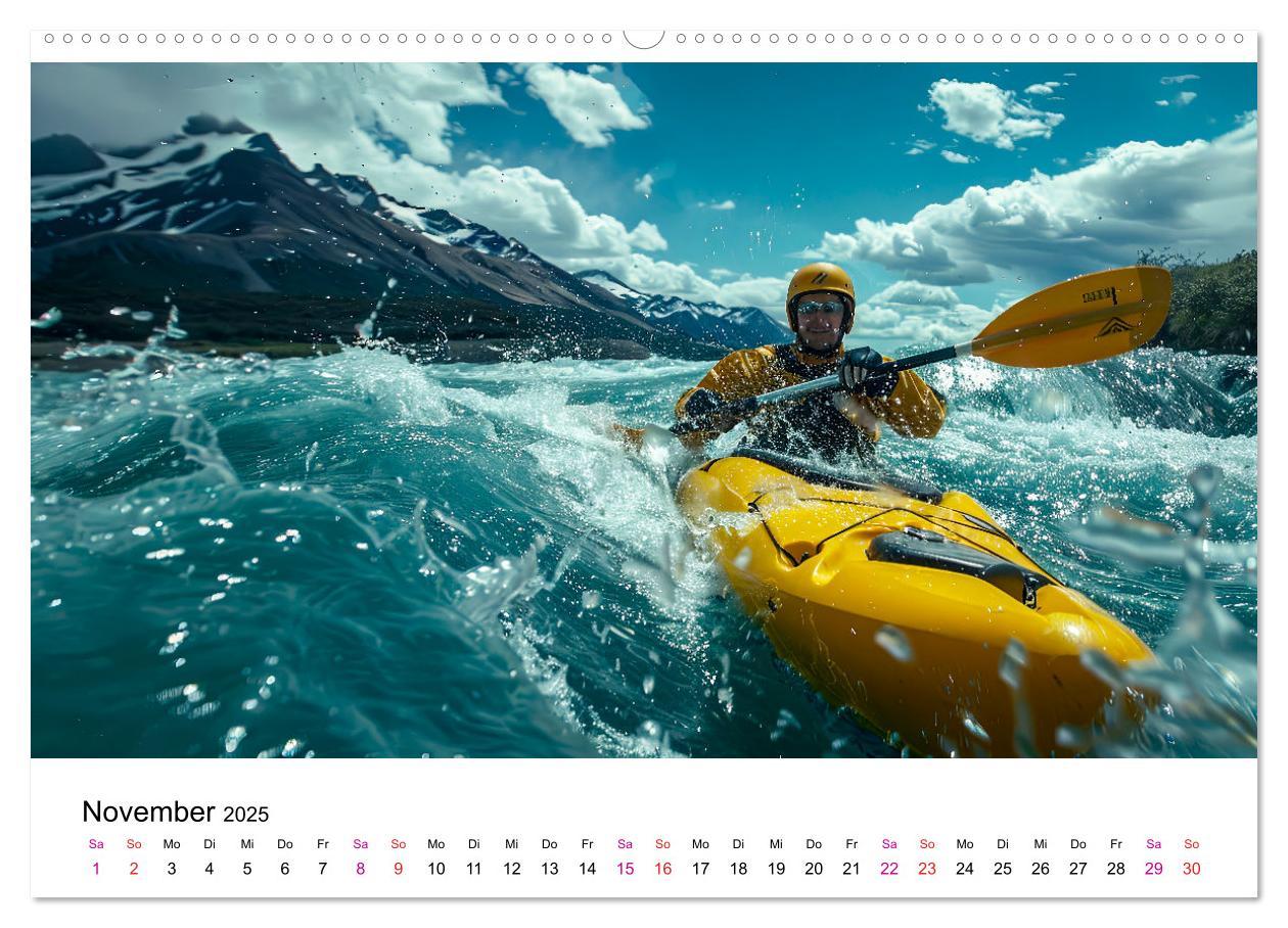 Bild: 9783457140161 | Kajak Erlebnisse (Wandkalender 2025 DIN A2 quer), CALVENDO...