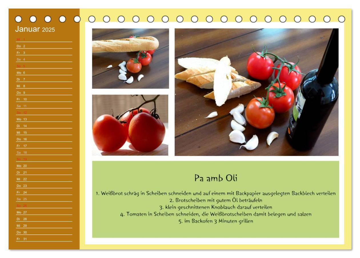 Bild: 9783435809561 | Meine Mallorca Rezepte (Tischkalender 2025 DIN A5 quer), CALVENDO...