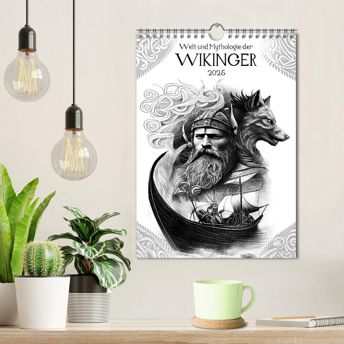 Bild: 9783435883400 | Welt und Mythologie der Wikinger (Wandkalender 2025 DIN A4 hoch),...