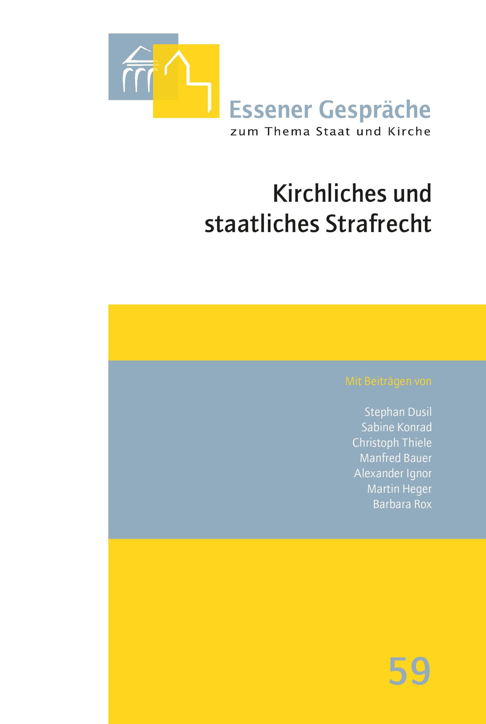 Cover: 9783402105887 | Essener Gespräche zum Thema Staat und Kirche, Band 59 | Uhle (u. a.)