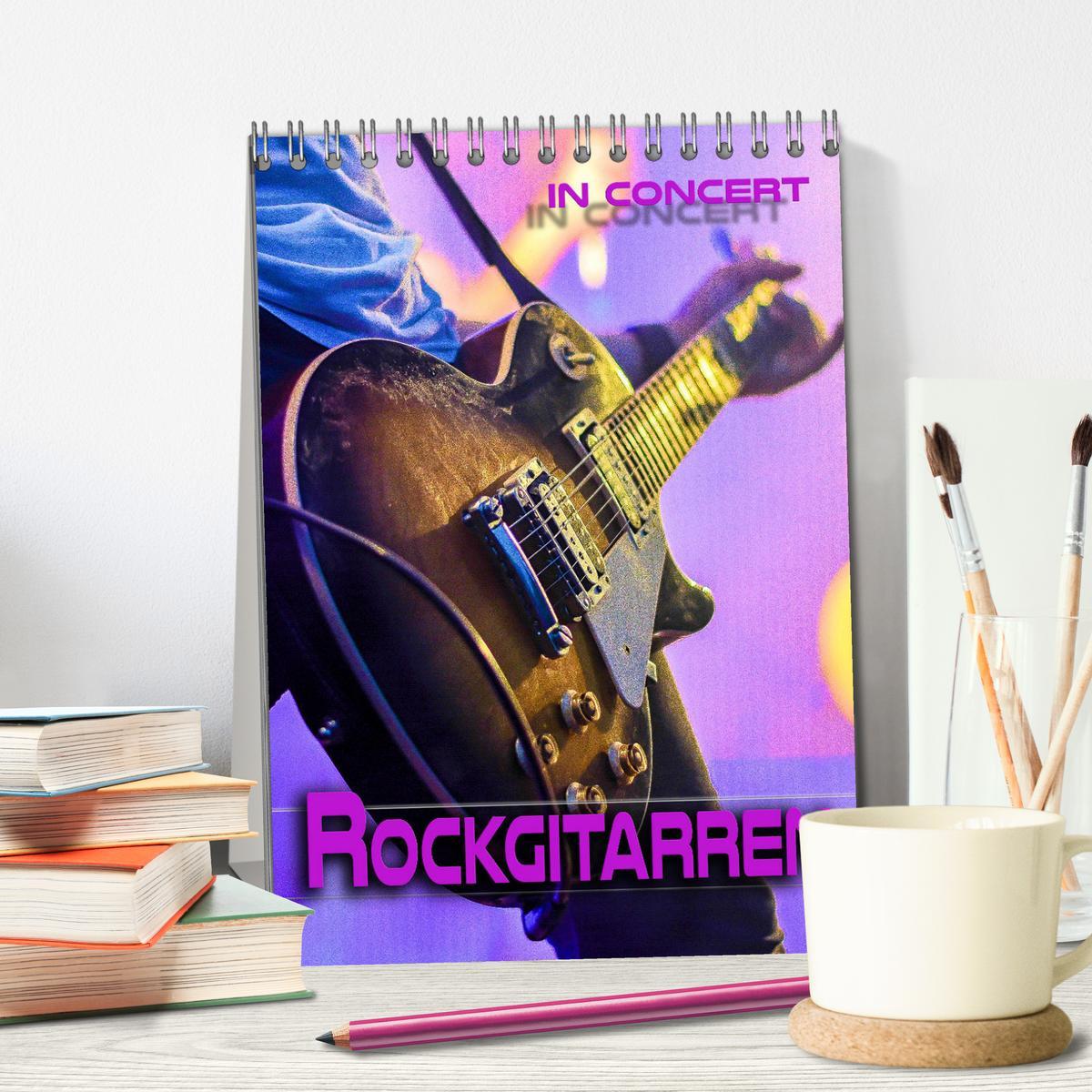 Bild: 9783435909124 | Rockgitarren in Concert (Tischkalender 2025 DIN A5 hoch), CALVENDO...