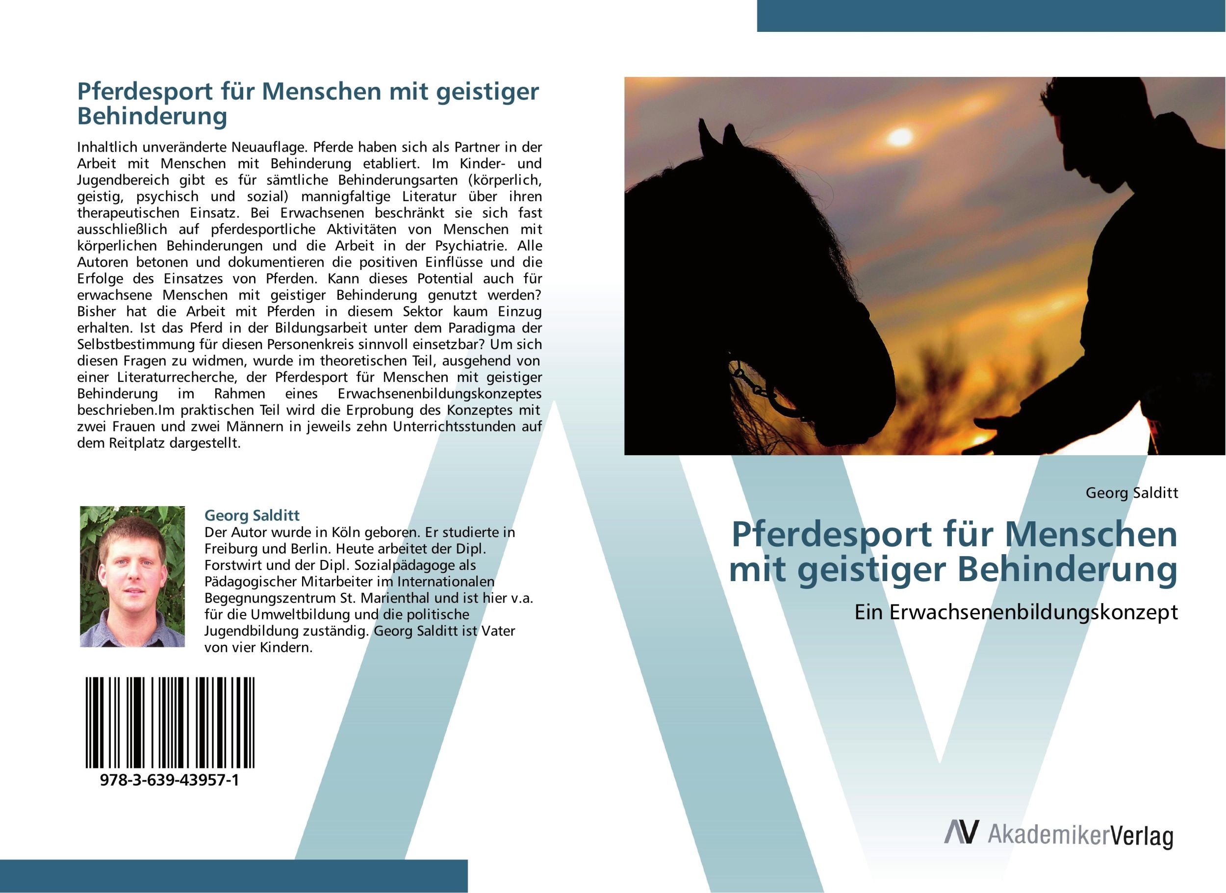 Cover: 9783639439571 | Pferdesport für Menschen mit geistiger Behinderung | Georg Salditt