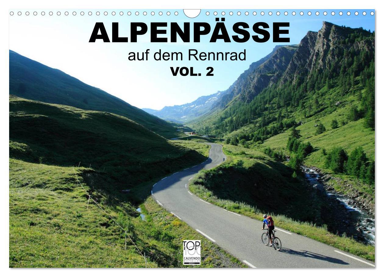 Cover: 9783435808298 | Alpenpässe auf dem Rennrad Vol. 2 (Wandkalender 2025 DIN A3 quer),...