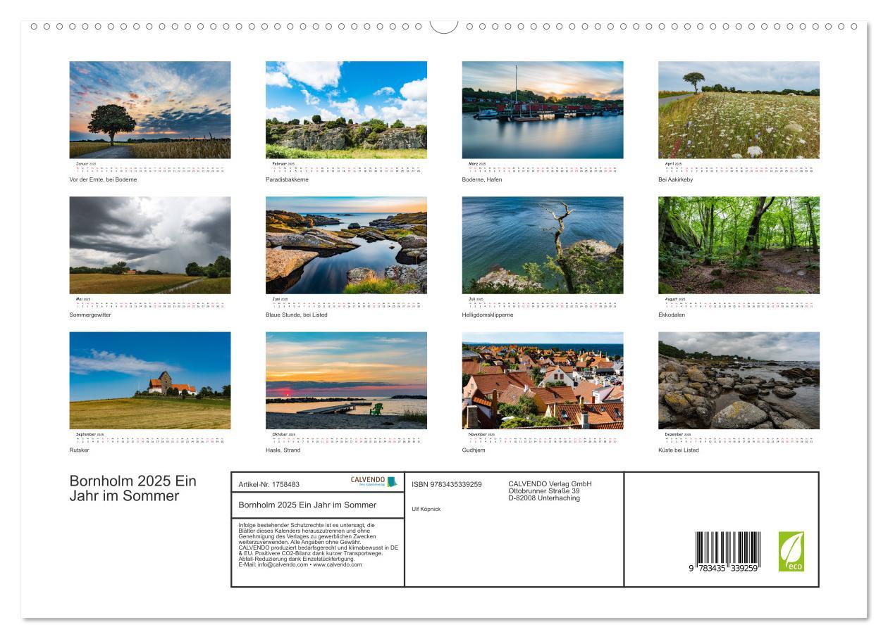 Bild: 9783435339259 | Bornholm 2025 Ein Jahr im Sommer (hochwertiger Premium Wandkalender...