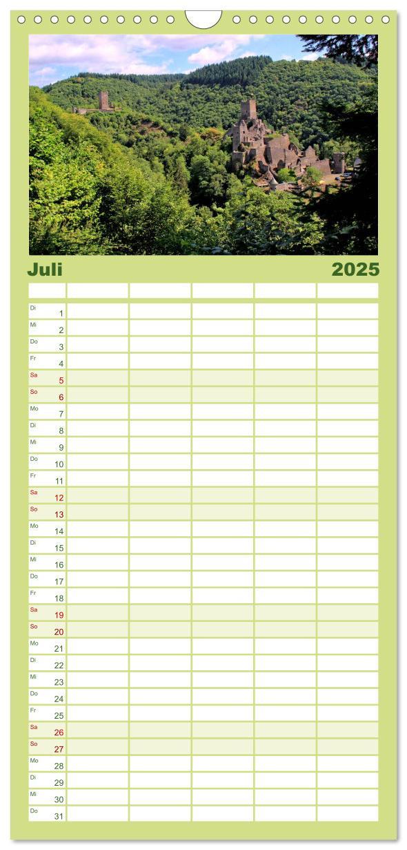 Bild: 9783457105580 | Familienplaner 2025 - Burgenland Eifel mit 5 Spalten (Wandkalender,...