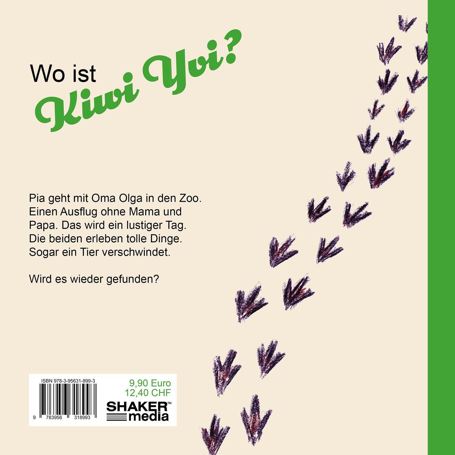 Rückseite: 9783956318993 | Wo ist Kiwi Yvi? | Sandra Schanz | Taschenbuch | Spiralbindung | 44 S.