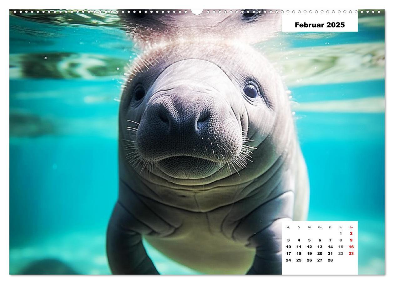 Bild: 9783383893506 | Manatees. Faszinierende Rundschwanzseekühe (Wandkalender 2025 DIN...