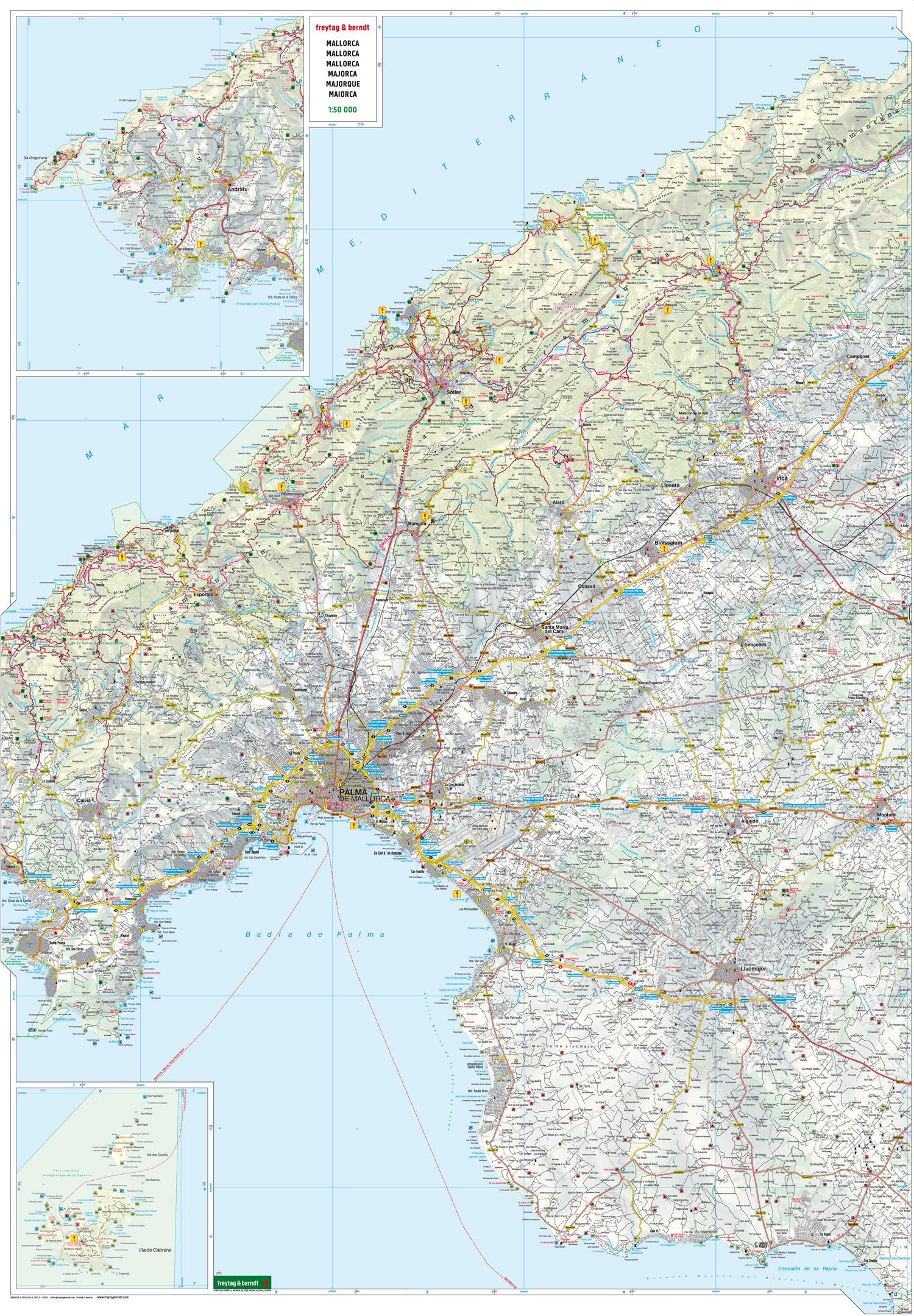 Bild: 9783707921144 | Mallorca, Straßen- und Freizeitkarte 1:50.000, freytag &amp; berndt | 2022