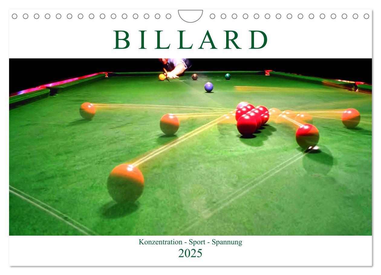 Cover: 9783435289332 | Billard. Konzentration - Sport - Spannung (Wandkalender 2025 DIN A4...