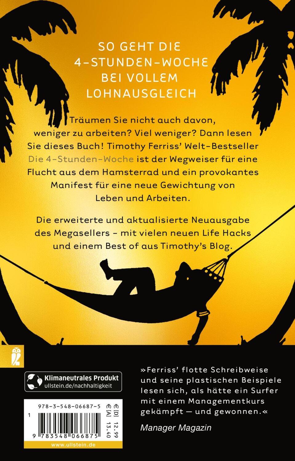 Rückseite: 9783548066875 | Die 4-Stunden-Woche | Timothy Ferriss | Taschenbuch | 444 S. | Deutsch