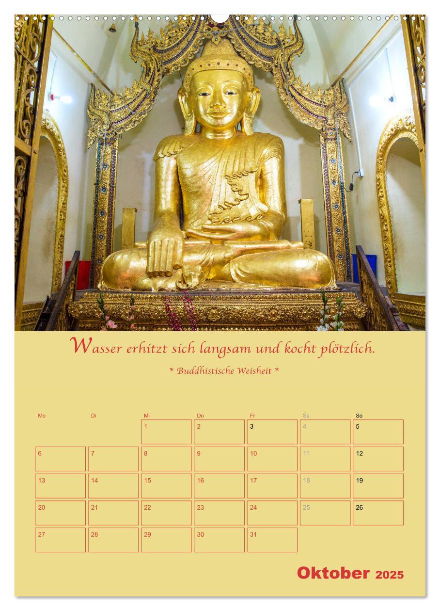 Bild: 9783435927586 | BUDDHA IN GOLD - Mit buddhistischen Sprüchen (Wandkalender 2025 DIN...