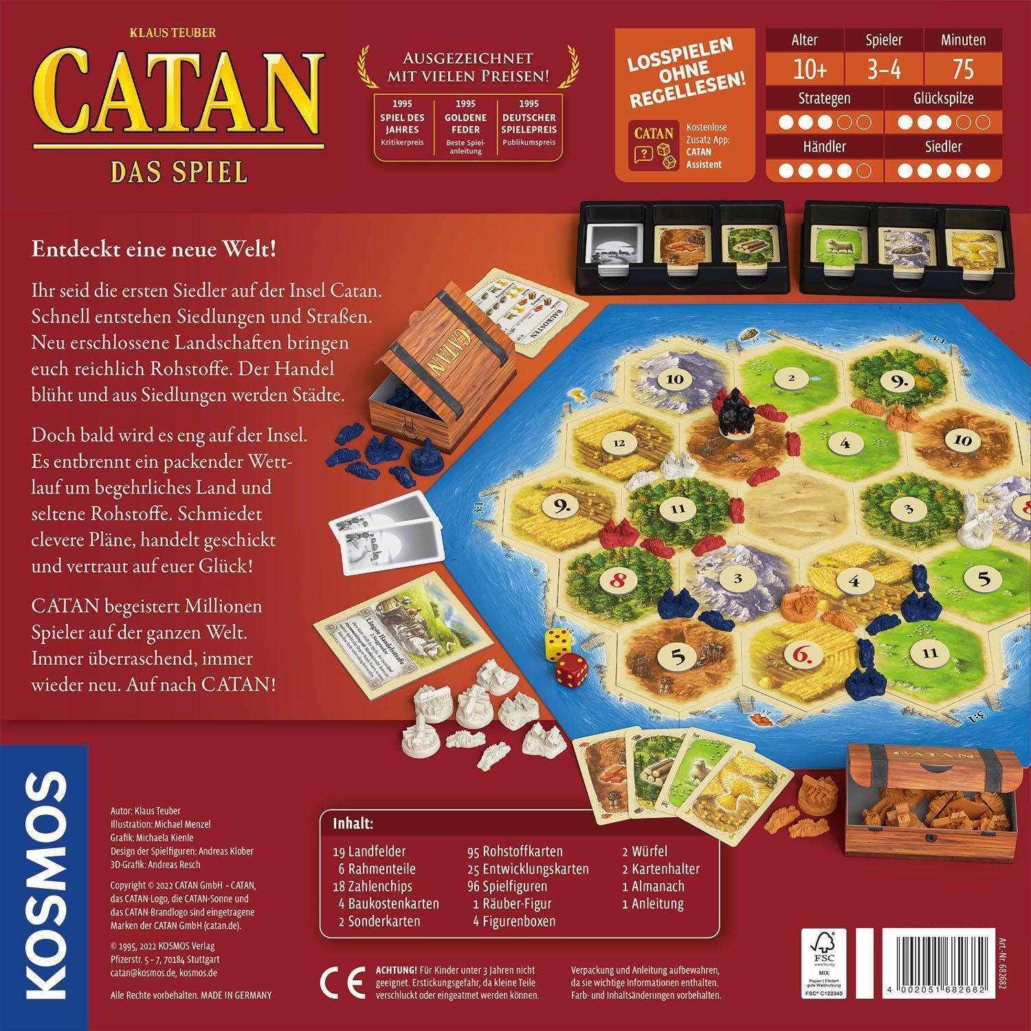 Bild: 4002051682682 | CATAN - Das Spiel | Für 3 - 4 Spieler ab 10 Jahren | Klaus Teuber