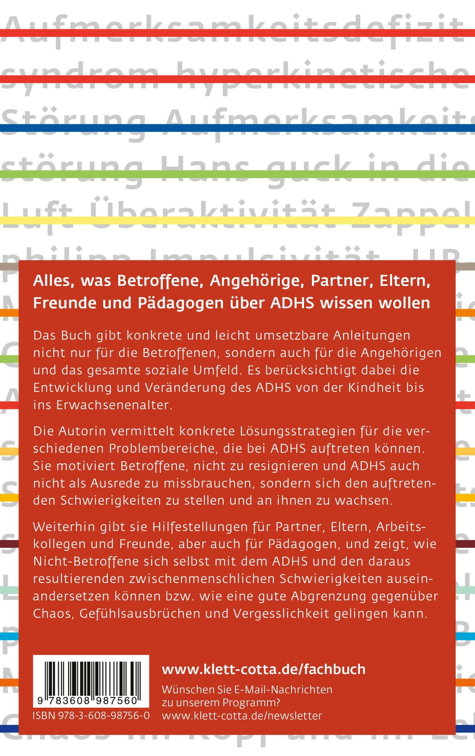 Rückseite: 9783608987560 | ADHS - Erfolgreiche Strategien für Erwachsene und Kinder | Taschenbuch