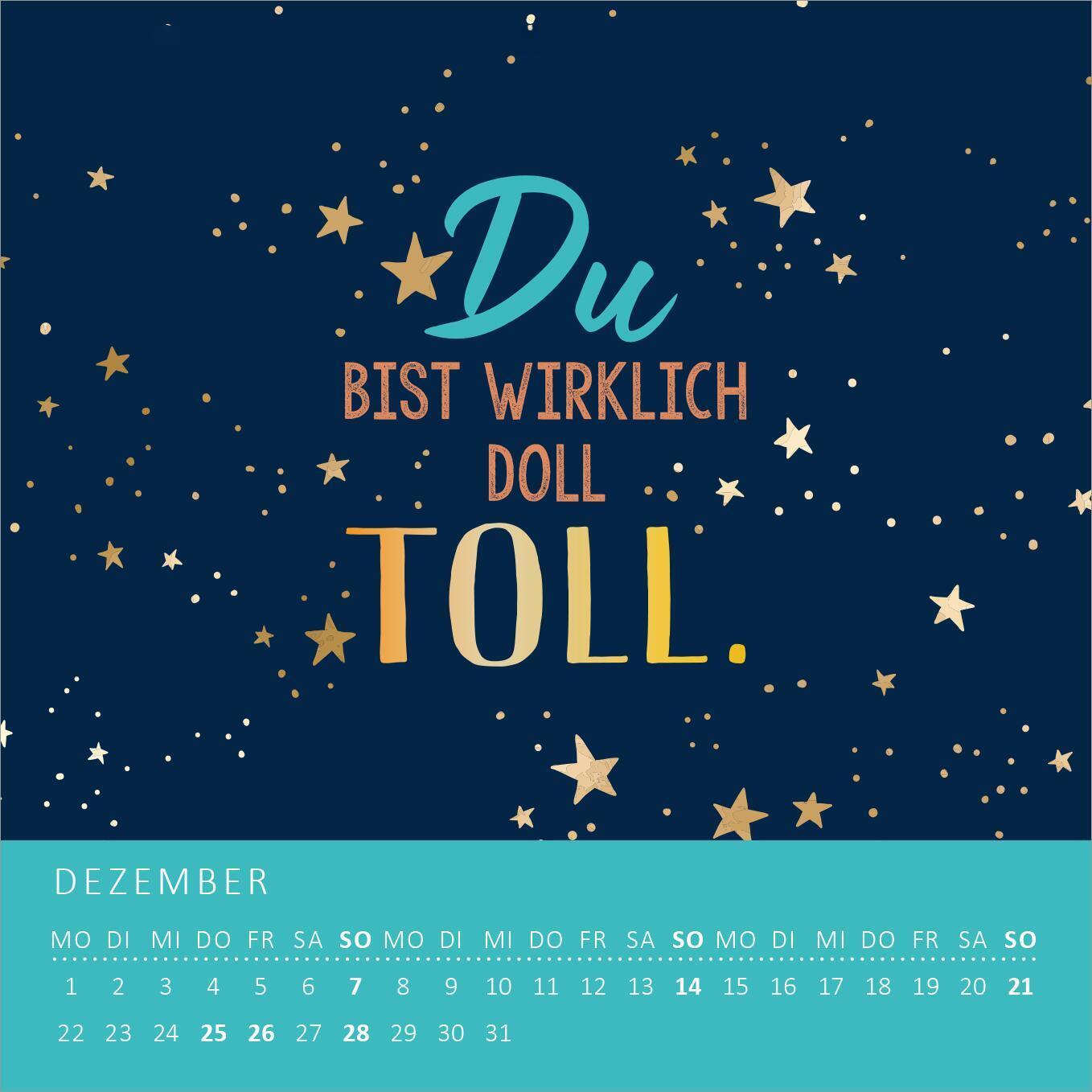 Bild: 4014489133698 | Mini-Monatskalender Wie fantastisch bist du denn bitte? 2025 | 24 S.