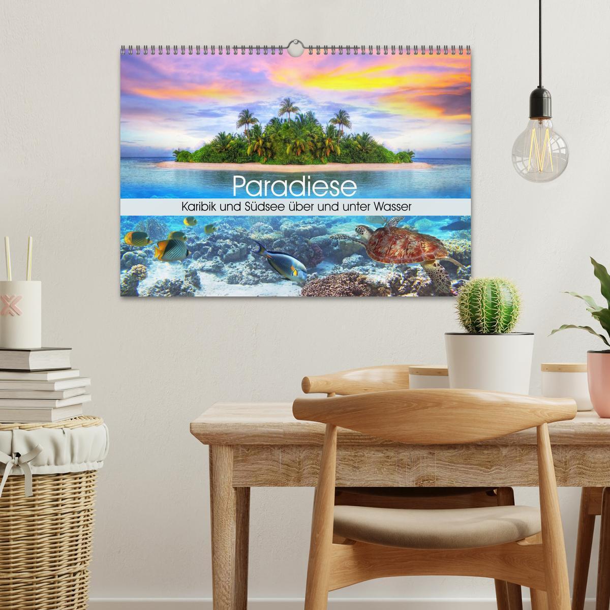 Bild: 9783435488827 | Paradiese. Karibik und Südsee über und unter Wasser (Wandkalender...