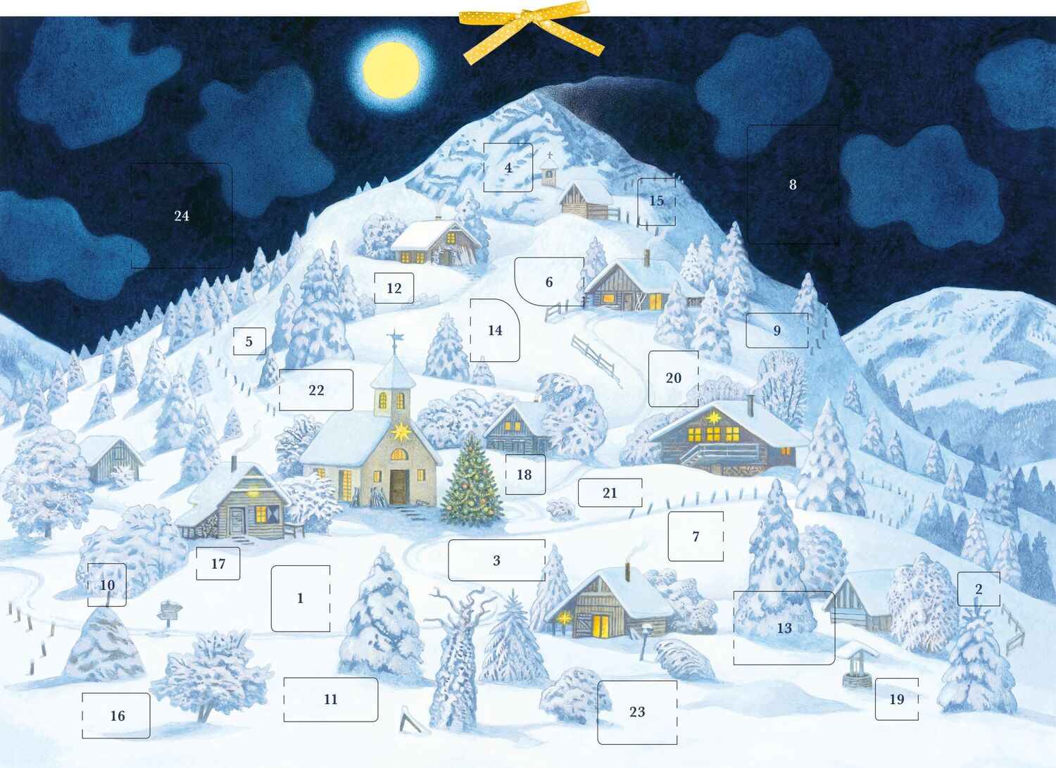 Cover: 4250915936635 | Weihnachten in den Bergen Adventskalender | mit 24 Klapptürchen | 1 S.