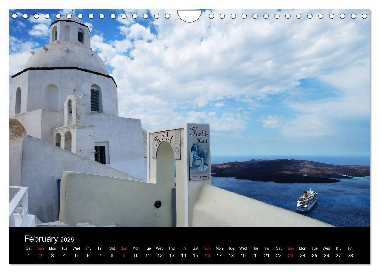 Bild: 9781325993161 | Santorini - Island in the Agean Sea (Wall Calendar 2025 DIN A4...